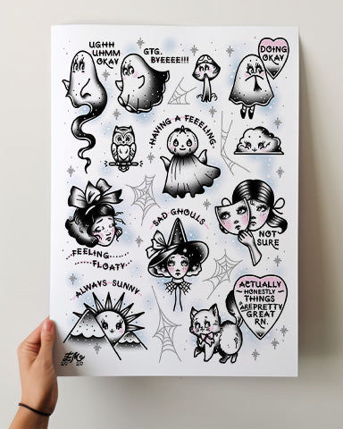 Ghosts Flash Print