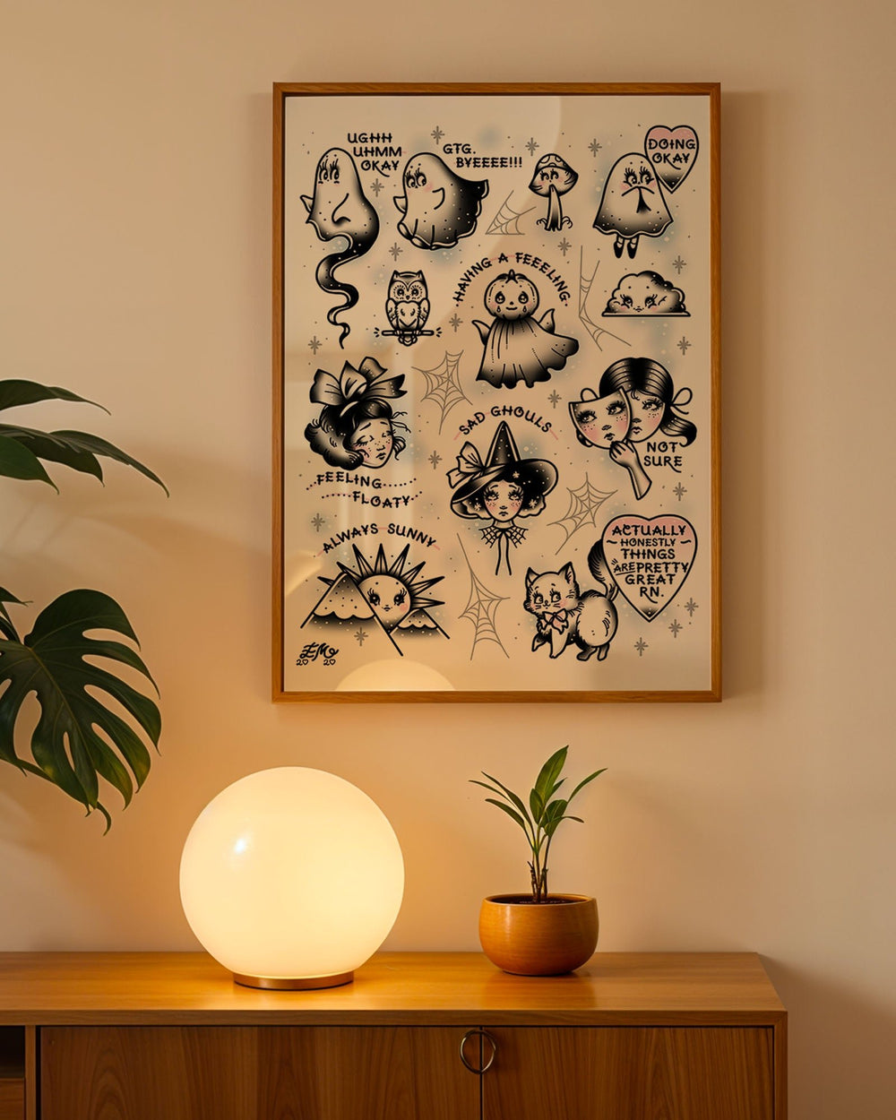 Ghosts Flash Print - Ella Mobbs