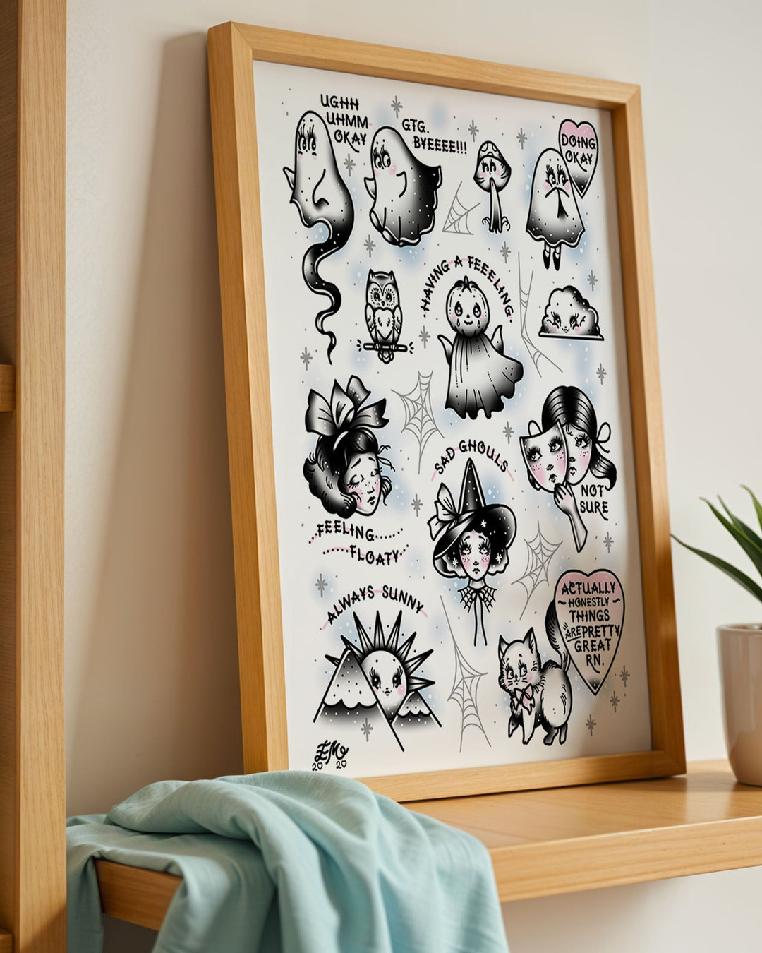 Ghosts Flash Print - Ella Mobbs