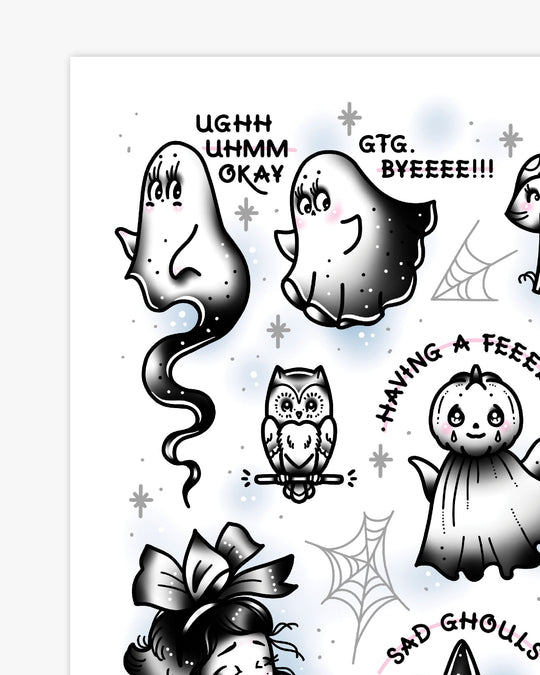 Ghosts Flash Print - Ella Mobbs