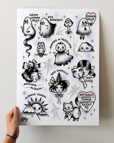 Ghosts Flash Print - Ella Mobbs