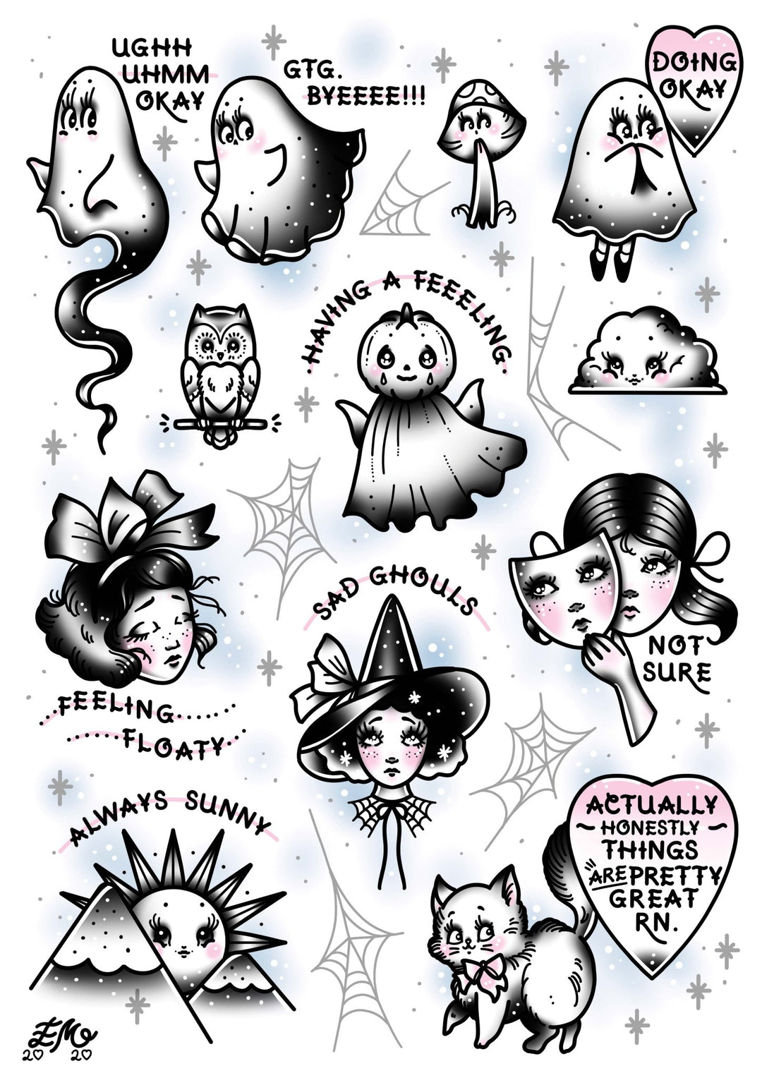 Ghosts Flash Print - EllaMobbs