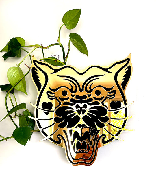 Panther Vase (Gold)