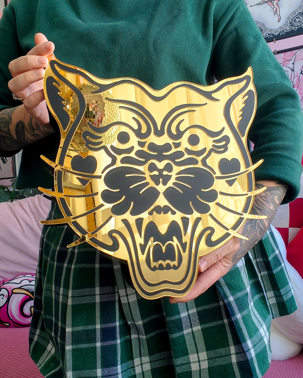 Panther Vase (Gold)