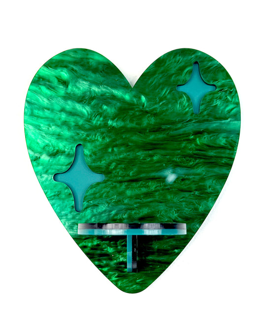 Heart Shelf (Green Marble)