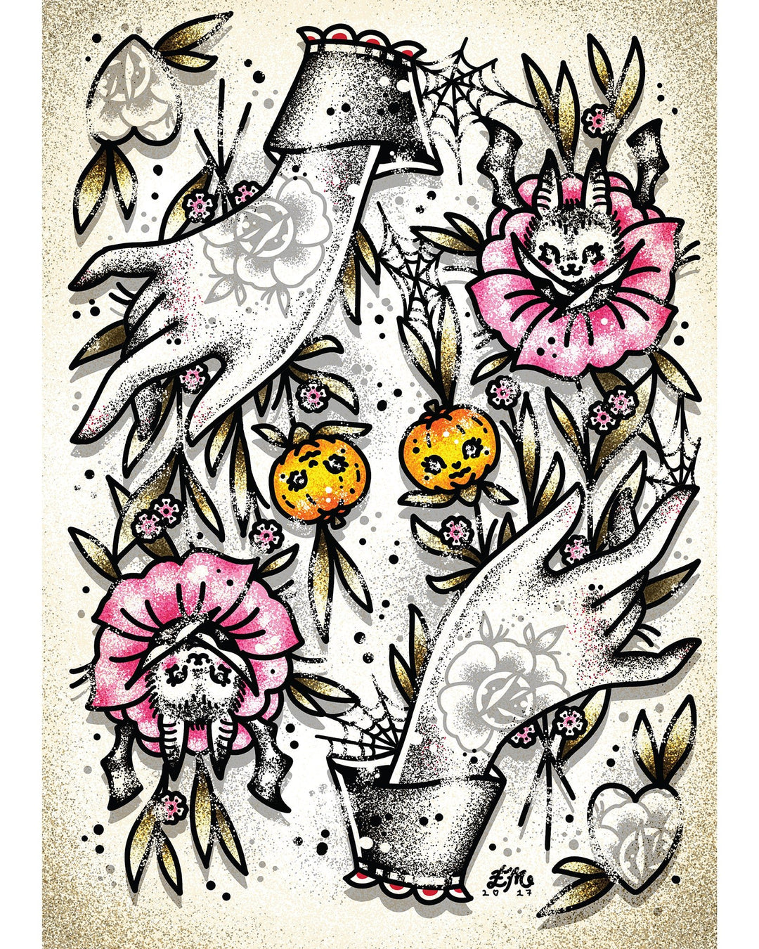 Halloween Blossoms Print - EllaMobbs