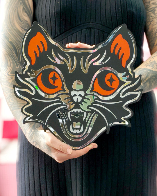Halloween Cat Wall Hanging (Black)
