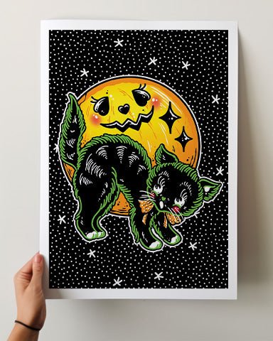 Halloween Cat Print - Ella Mobbs