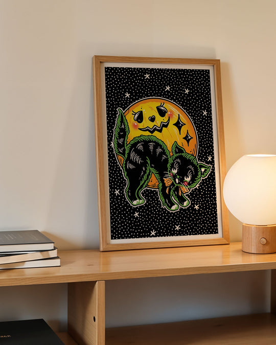 Halloween Cat Print - Ella Mobbs