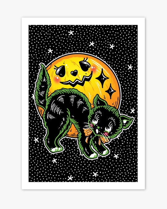 Halloween Cat Print - Ella Mobbs