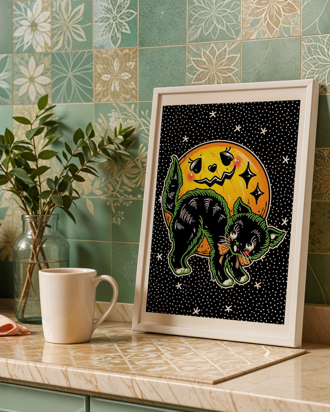Halloween Cat Print - Ella Mobbs