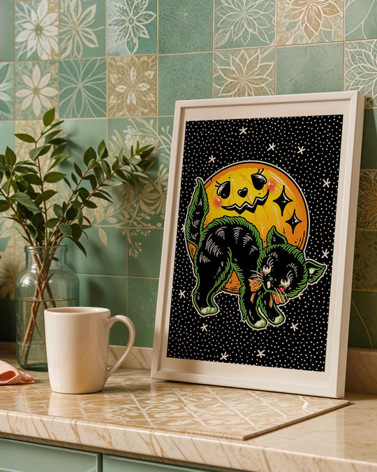 Halloween Cat Print - Ella Mobbs