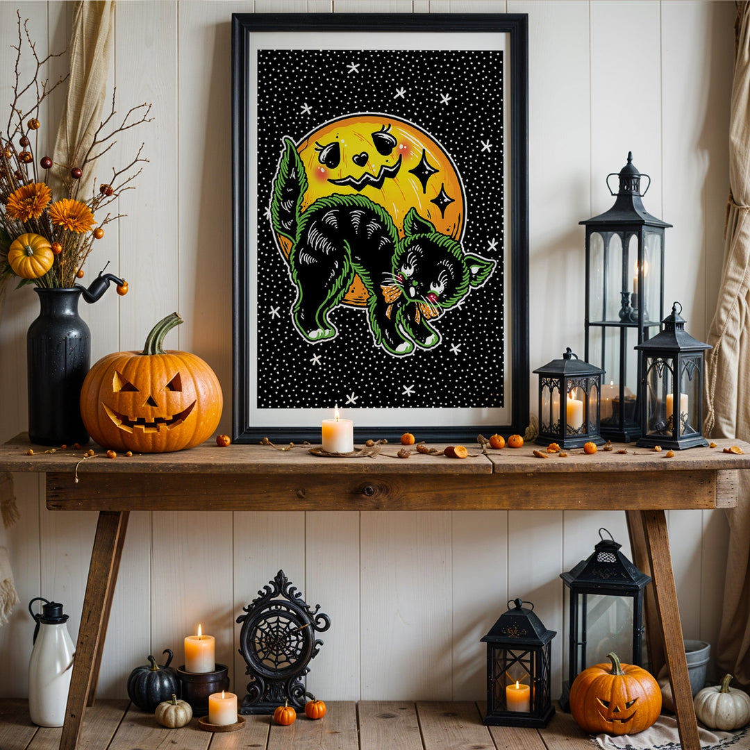 Halloween Cat Print - Ella Mobbs