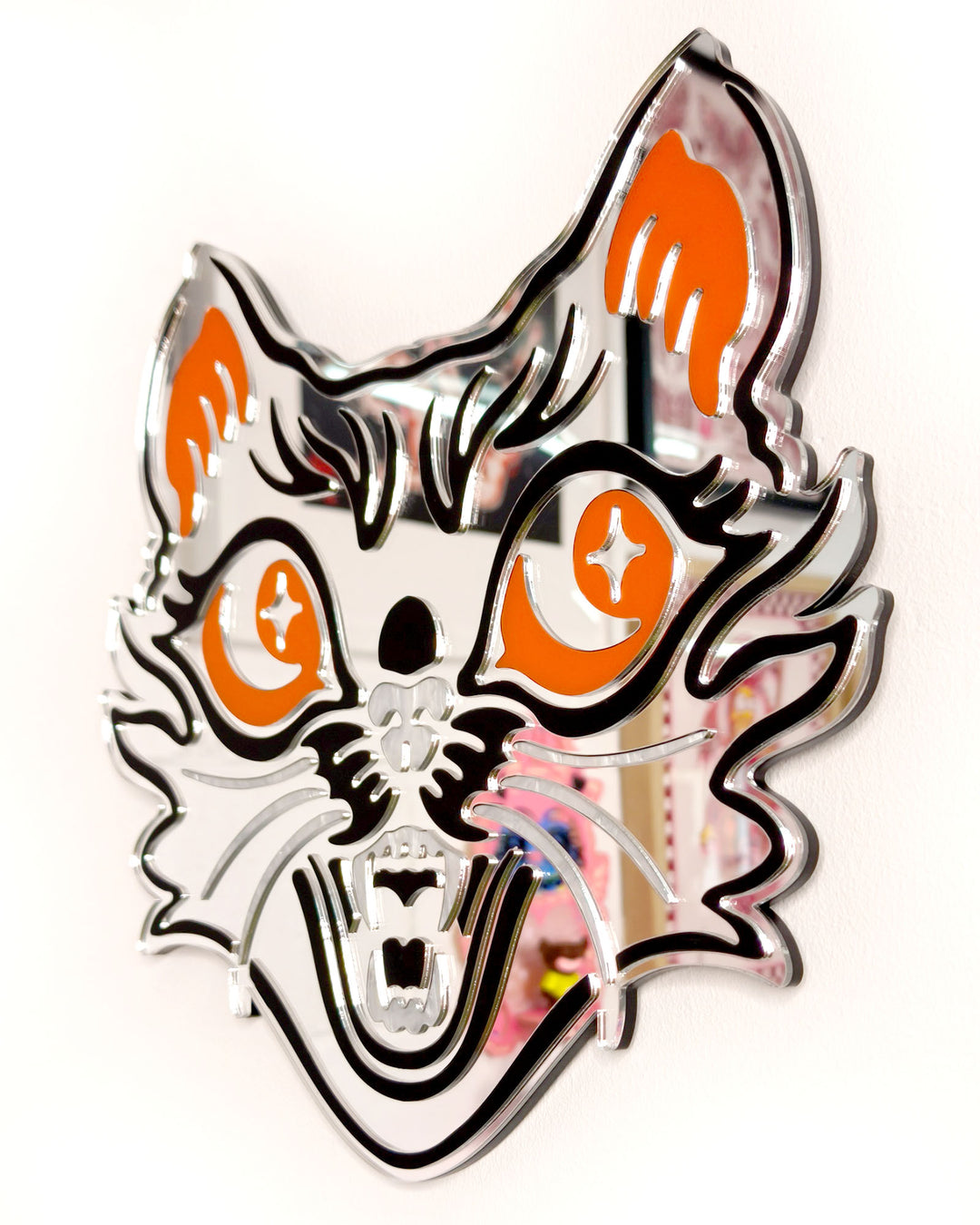 Halloween Cat Wall Hanging (Silver)