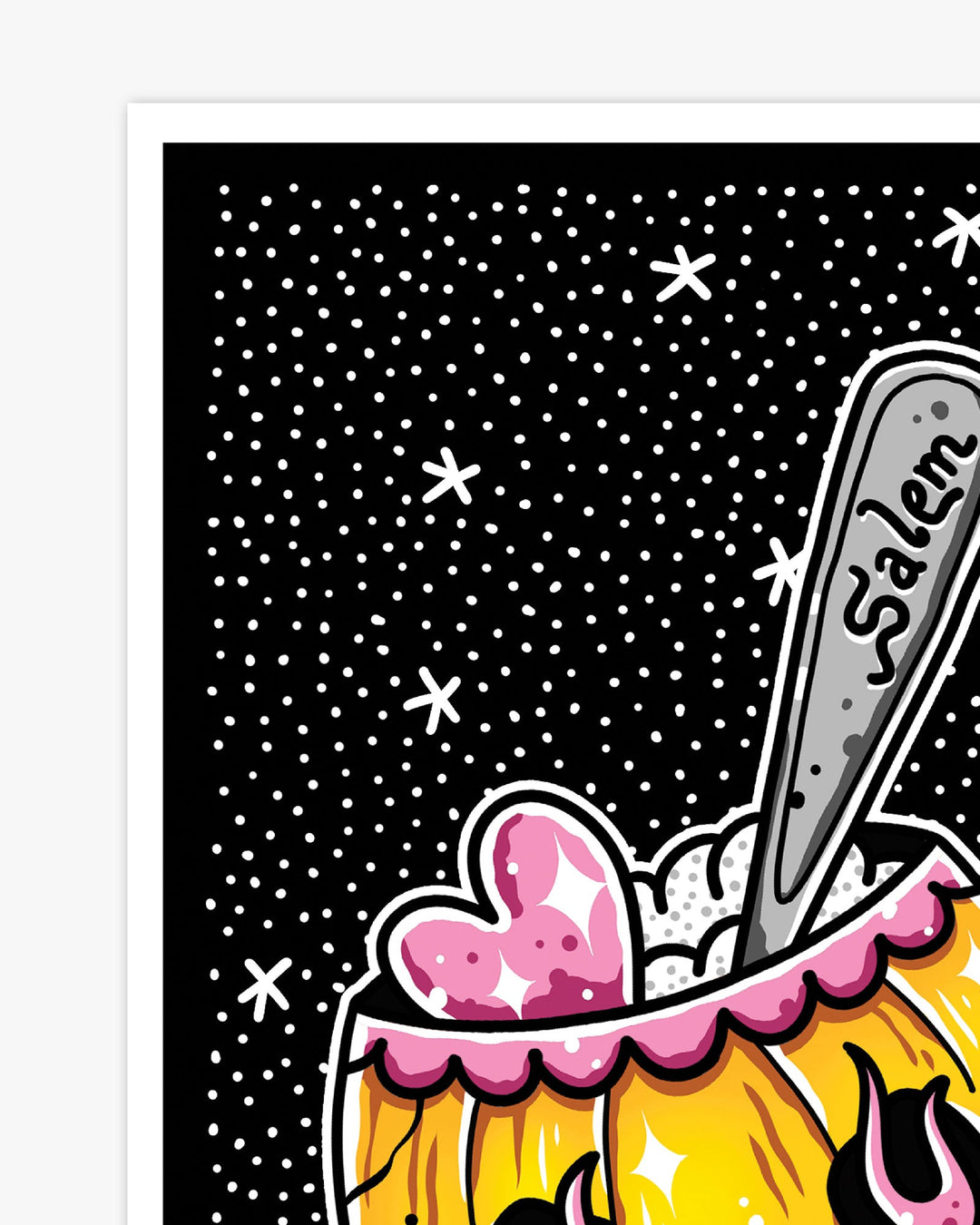 Halloween Jack O Lantern Teacup Print - Ella Mobbs