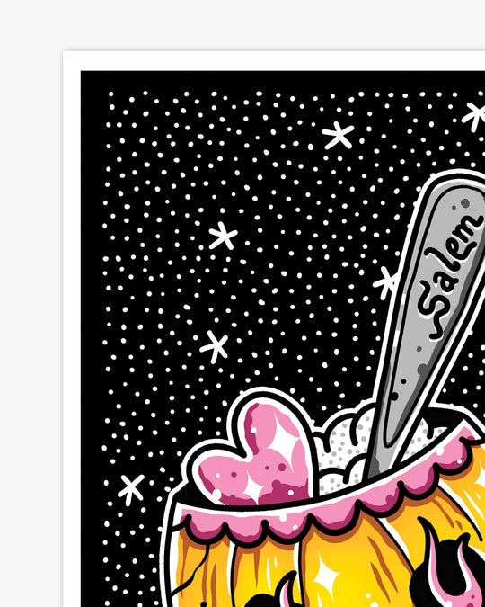 Halloween Jack O Lantern Teacup Print - Ella Mobbs