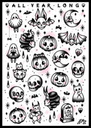 Halloween Tattoo Flash Print