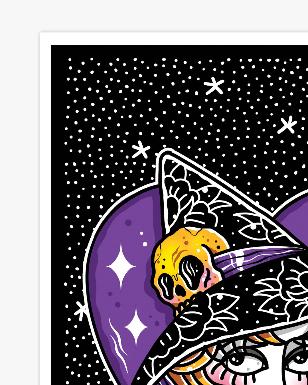 Halloween Witch Heart Print