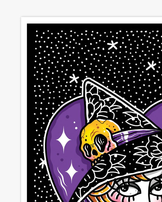 Halloween Witch Heart Print