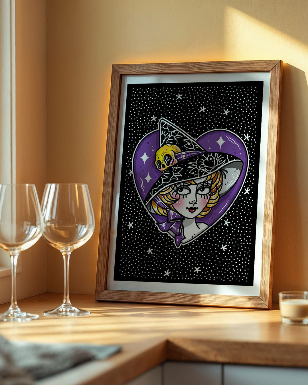 Halloween Witch Heart Print
