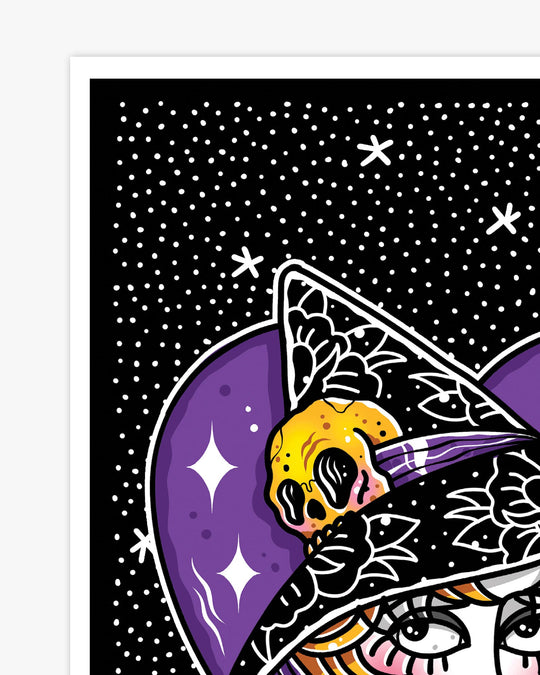 Halloween Witch Heart Print - Ella Mobbs