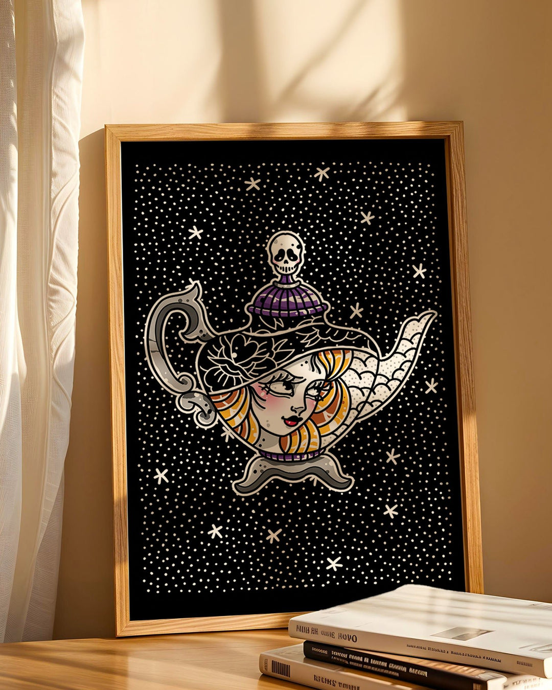 Halloween Witch Teapot Print - Ella Mobbs