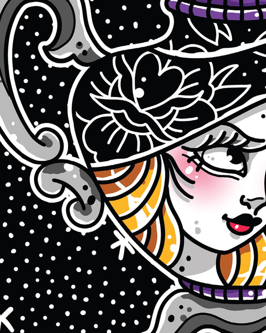 Halloween Witch Teapot Print - Ella Mobbs