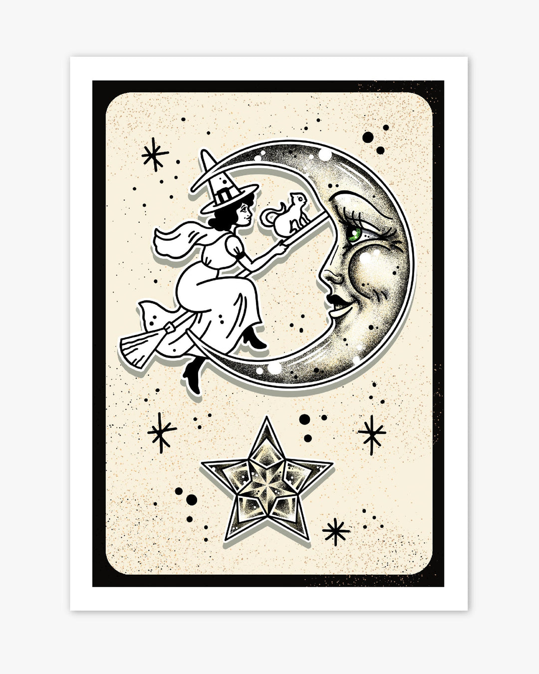 Halloween Witch with Moon Print - Ella Mobbs