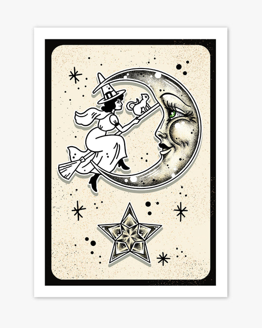 Halloween Witch with Moon Print - Ella Mobbs