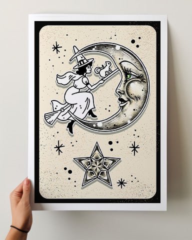 Halloween Witch with Moon Print - Ella Mobbs