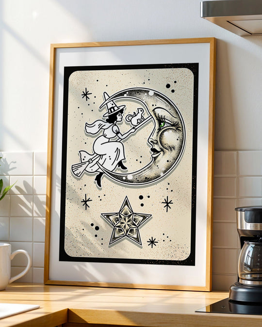 Halloween Witch with Moon Print - Ella Mobbs