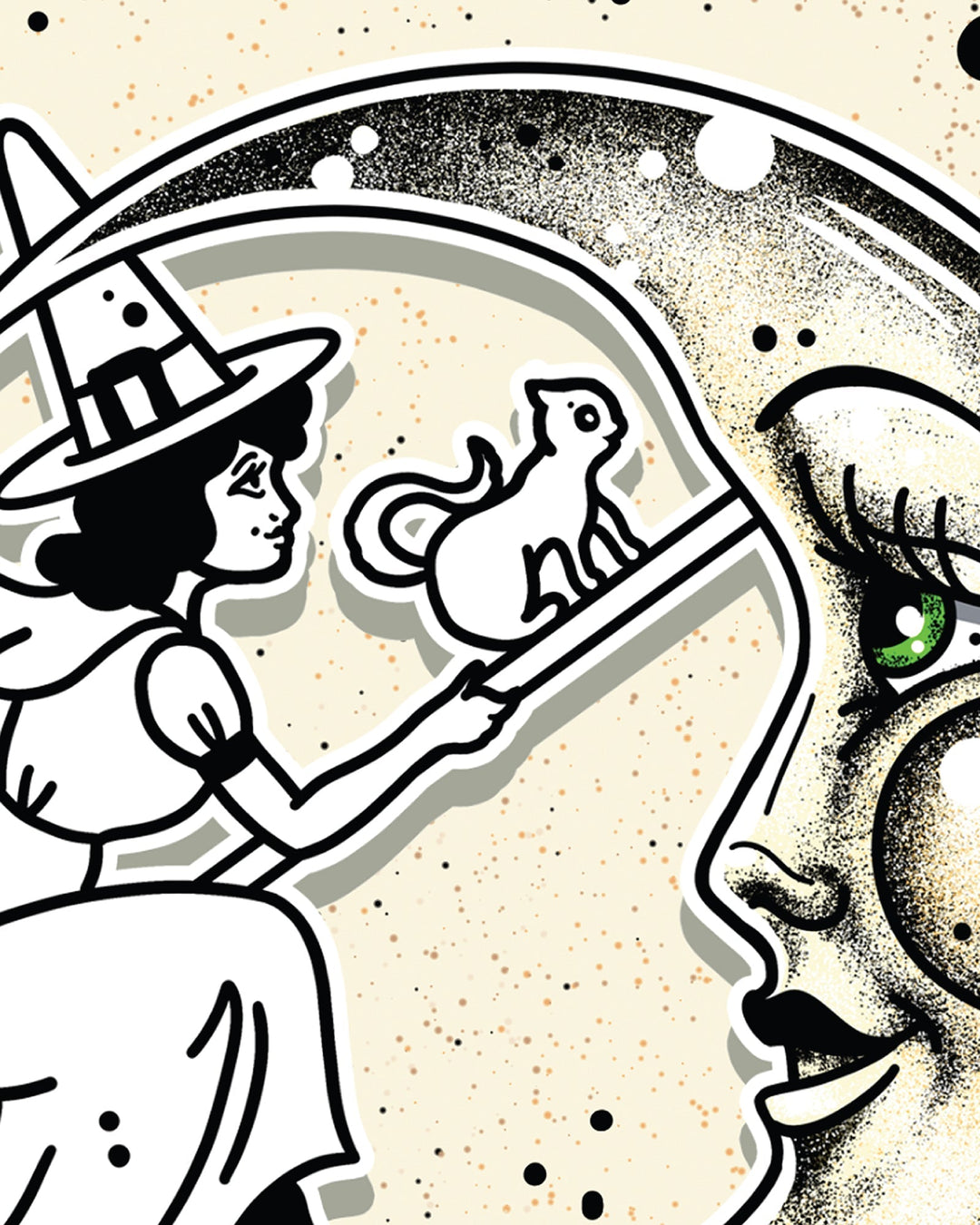 Halloween Witch with Moon Print - Ella Mobbs