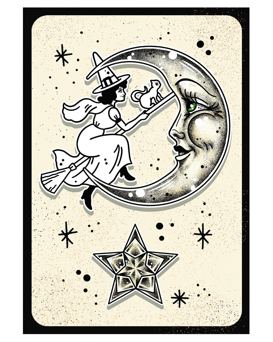 Halloween Witch with Moon Print - EllaMobbs