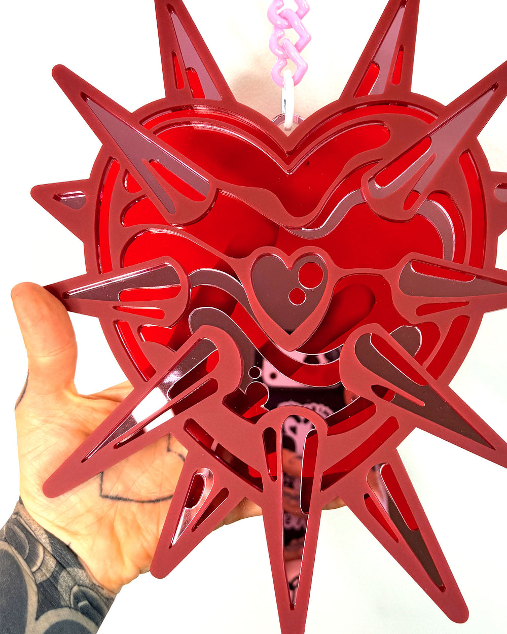 Heart Flail 70cm/27.6" (Red)