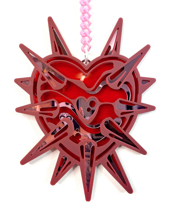 Heart Flail 70cm/27.6" (Red)