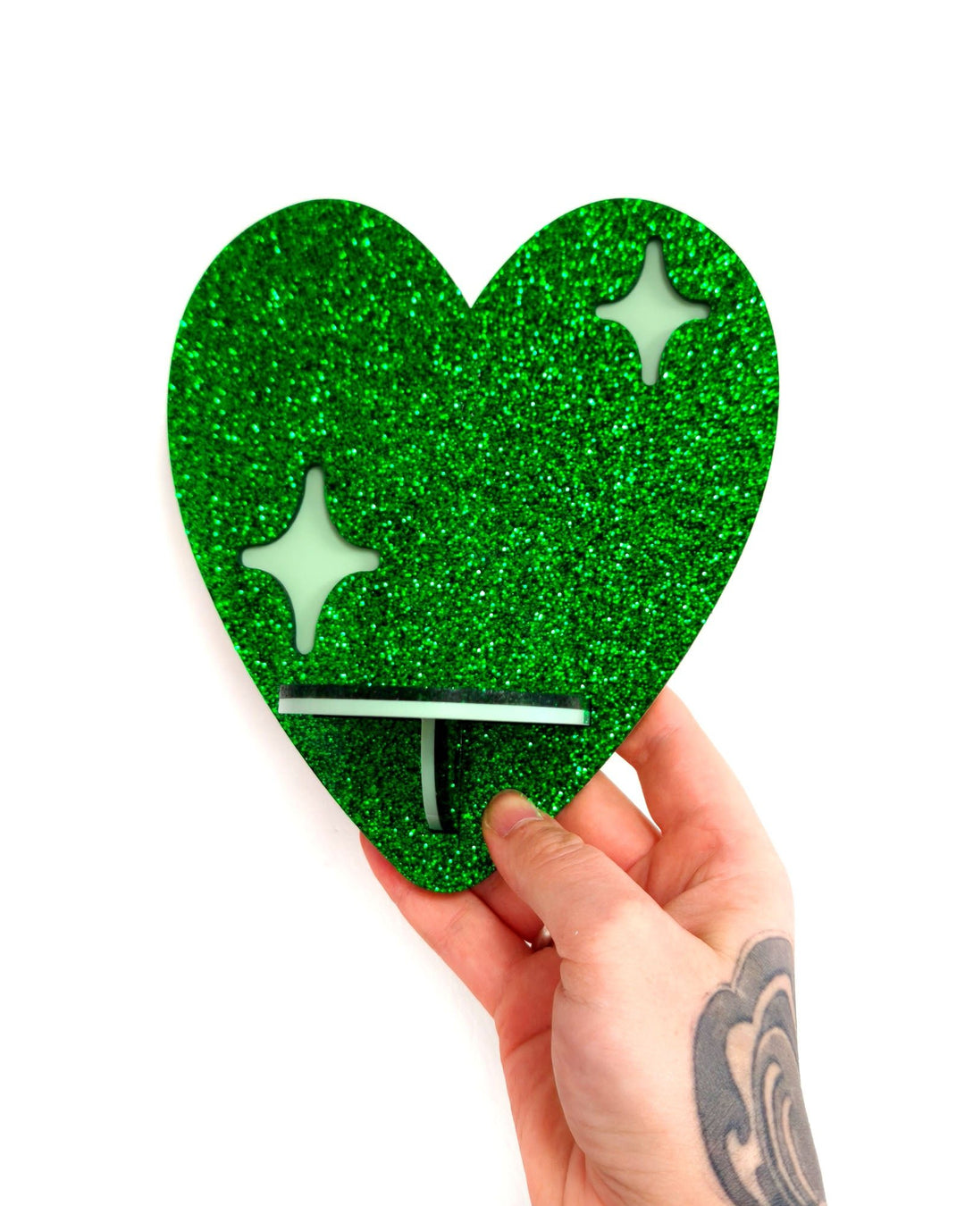 Heart Shelf (Glitter Green) - Ella Mobbs