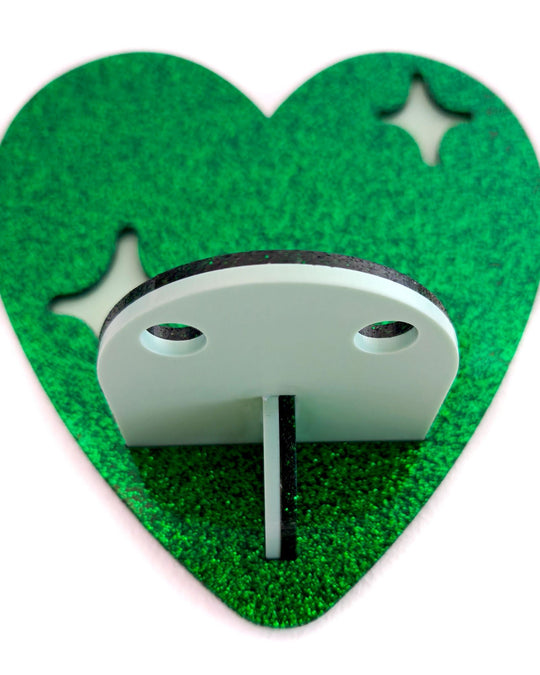 Heart Shelf (Glitter Green) - Ella Mobbs