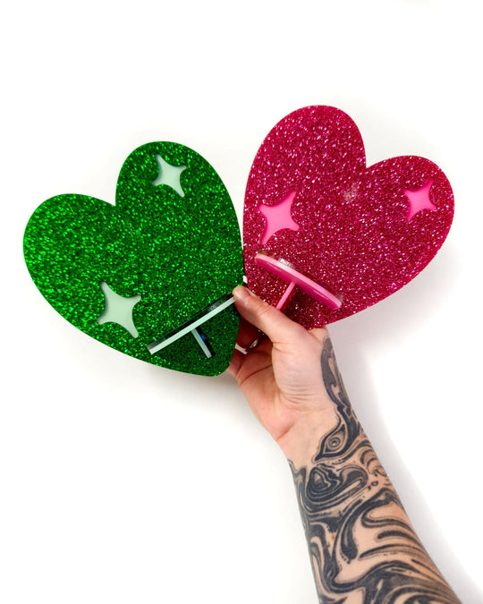 Heart Shelf (Glitter Green) - Ella Mobbs
