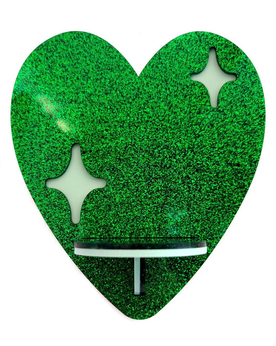 Heart Shelf (Glitter Green) - Ella Mobbs