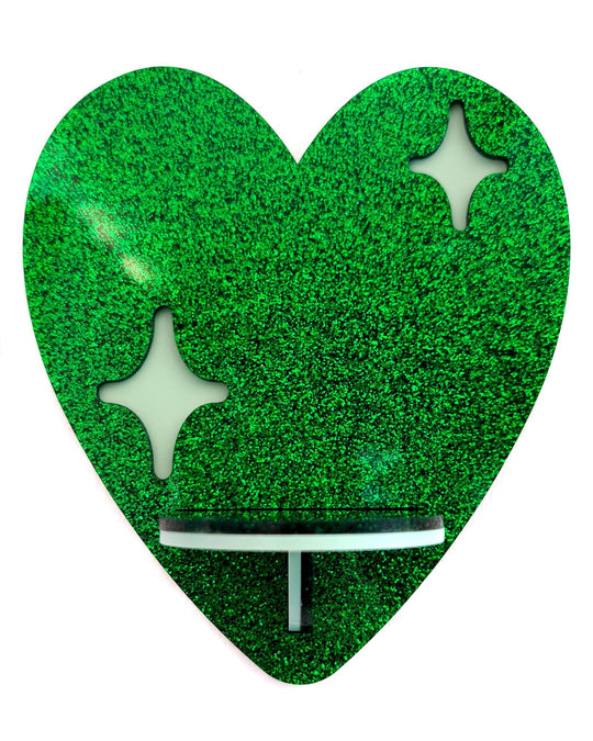 Heart Shelf (Glitter Green) - Ella Mobbs