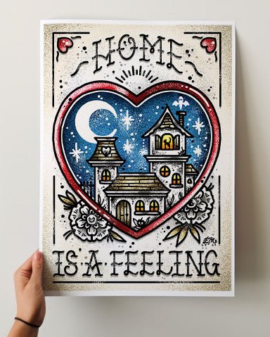 Home is a Feeling Print - Ella Mobbs