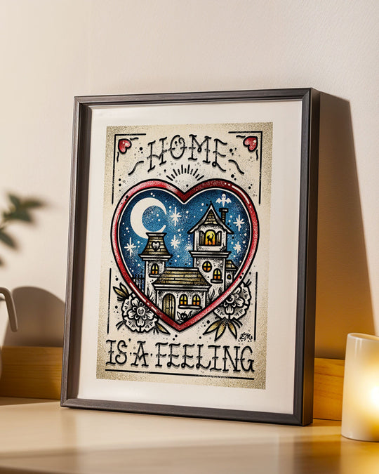 Home is a Feeling Print - Ella Mobbs