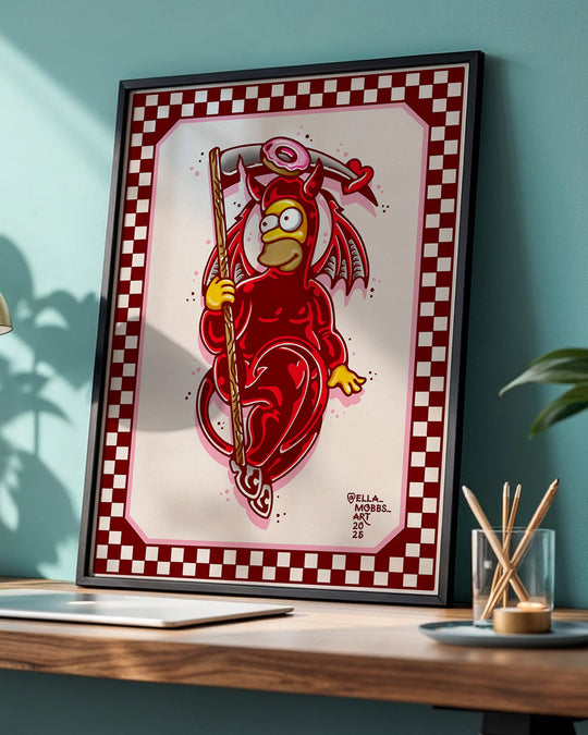 Homer Cupid Print - Ella Mobbs