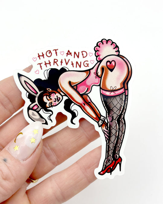 Hot and Thriving Sticker - Ella Mobbs