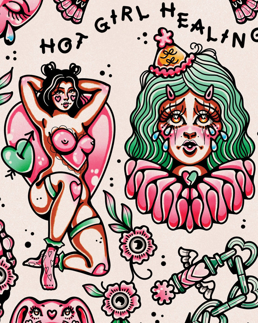 Hot Girl Healing Print - Ella Mobbs