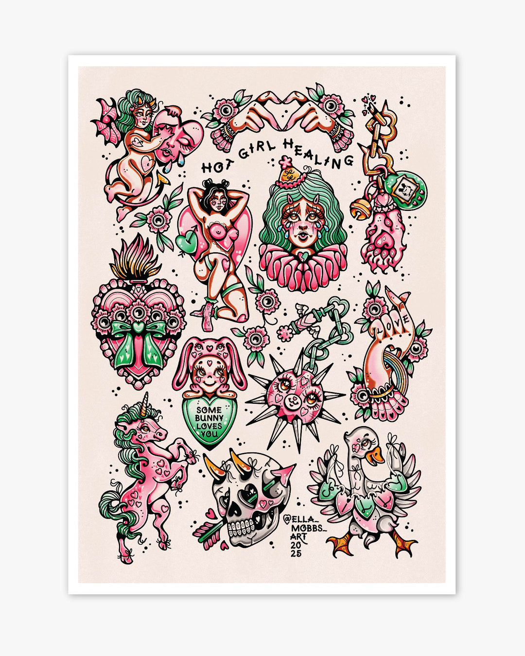 Hot Girl Healing Print - Ella Mobbs