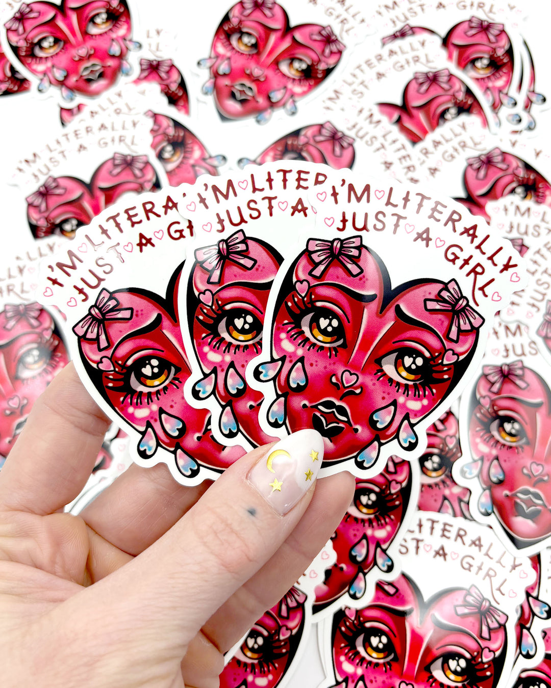 Literally Crying Heart Sticker