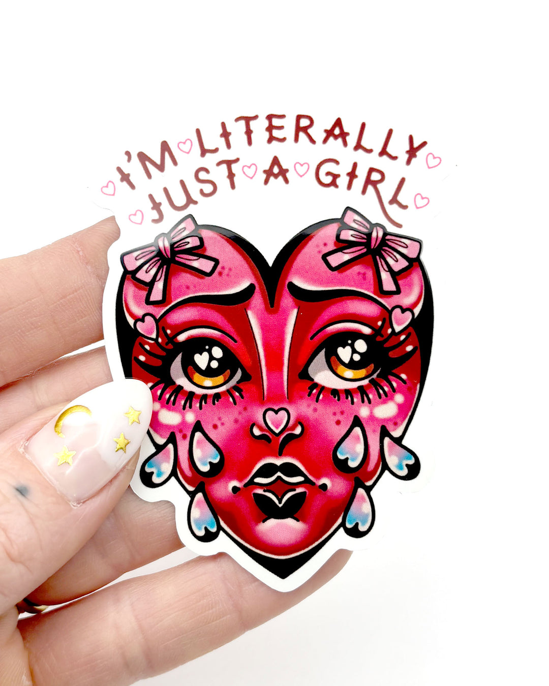 Literally Crying Heart Sticker