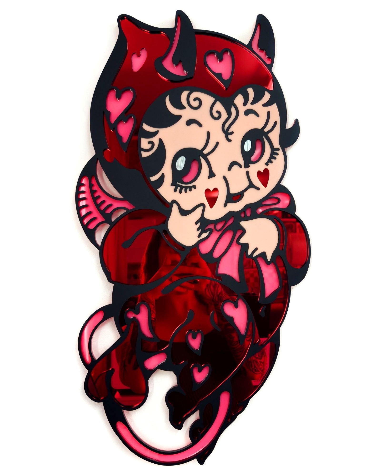 Kewpie Devil Large Wall Hanging Tattoo-Inspired Acrylic Wall Art