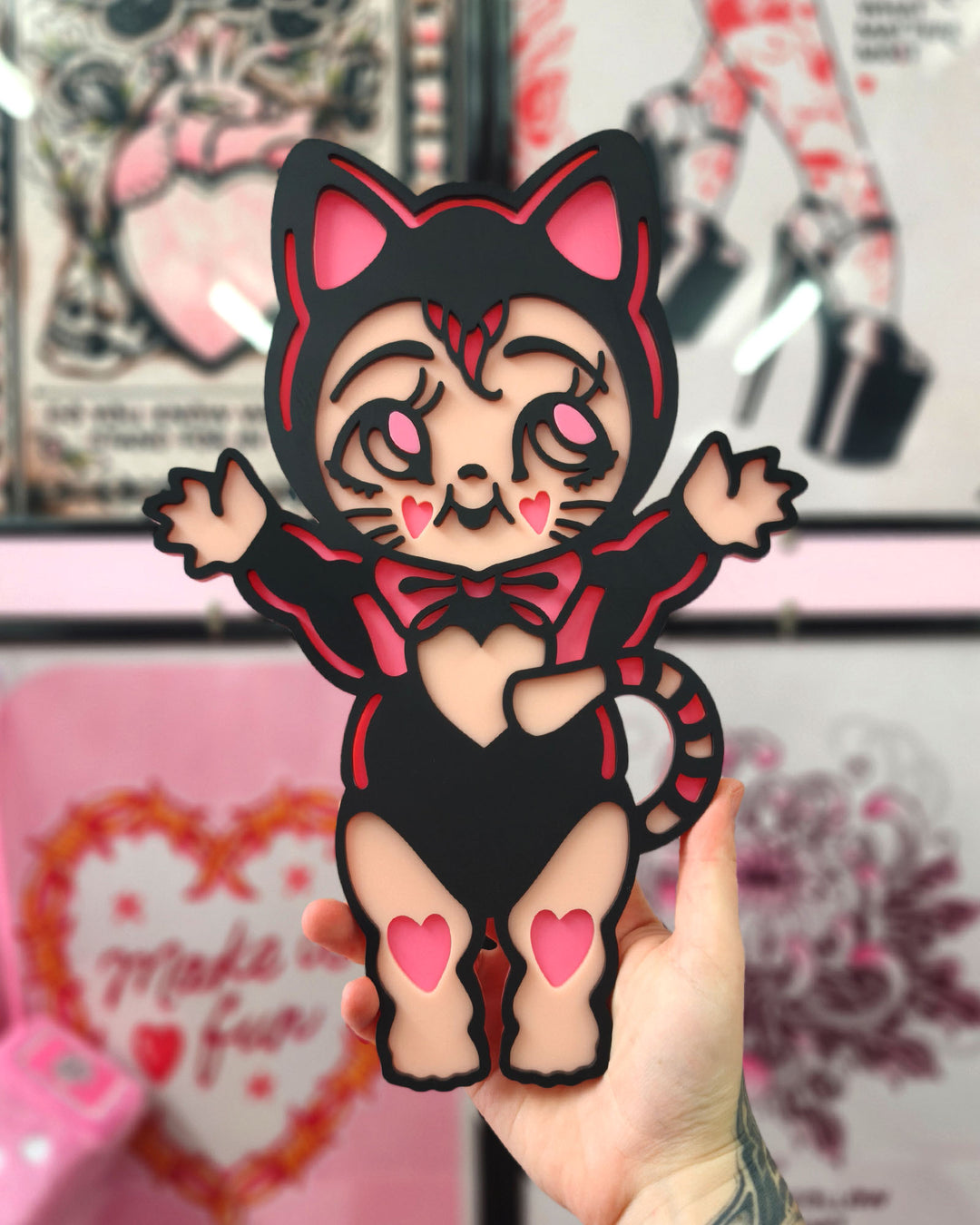 Kewpie Kitten Wall Hanging